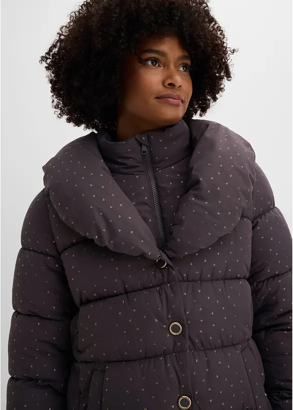 Steppjacke mit Glitzerdruck, bonprix