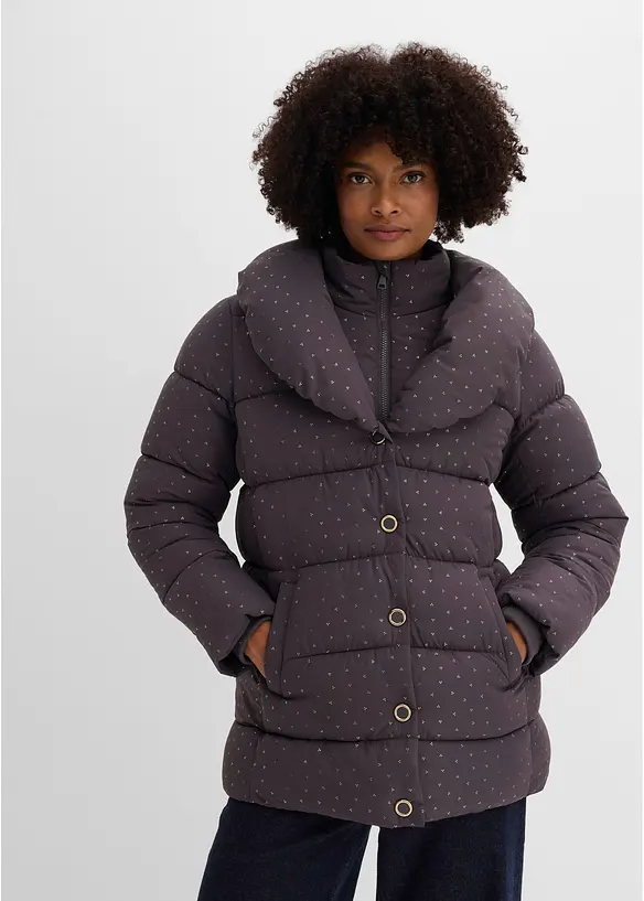 Steppjacke mit Glitzerdruck, bonprix