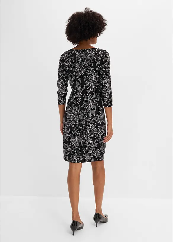 Jerseykleid mit Blumen-Design, bonprix
