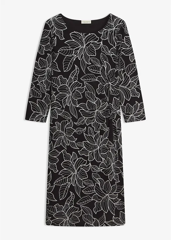 Jerseykleid mit Blumen-Design, bonprix