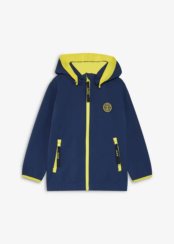 Veste softshell Lurchi &agrave; d&eacute;tails contrastants, d&eacute;perlante, Lurchi