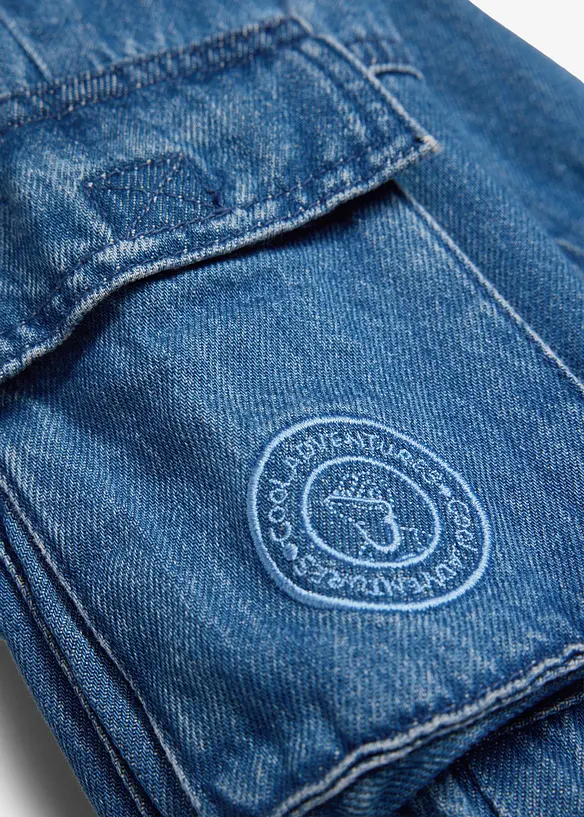 Jean cargo taille &eacute;lastiqu&eacute;e Lurchi en coton doux, Lurchi