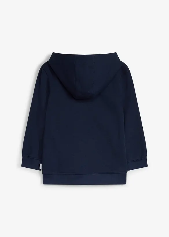 Sweat zipp&eacute; &agrave; capuche Lurchi en coton doux, Lurchi