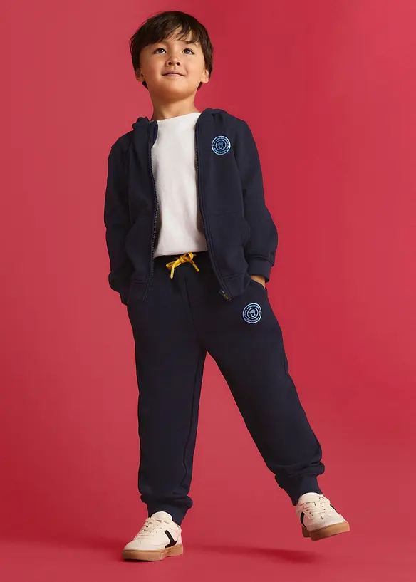 Sweat zipp&eacute; &agrave; capuche Lurchi en coton doux, Lurchi