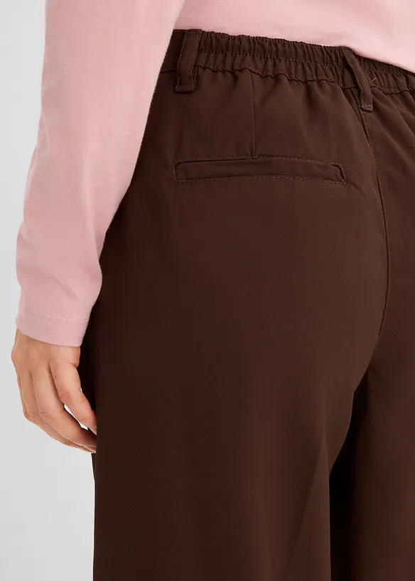 Pantalon large &agrave; pinces, taille &eacute;lastiqu&eacute;e, bonprix