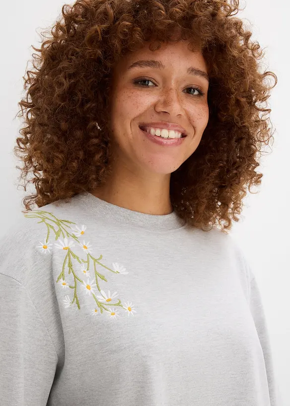 Langarmshirt mit schwerer Bio-Baumwolle, bonprix