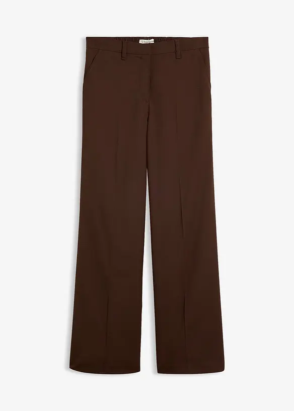 Pantalon large &agrave; pinces, taille &eacute;lastiqu&eacute;e, bonprix