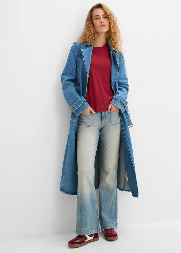 T-shirt manches longues en viscose extensible, bonprix