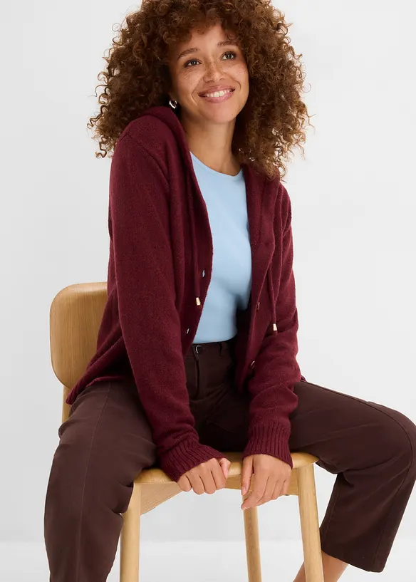 Strickjacke mit Kapuze, bonprix