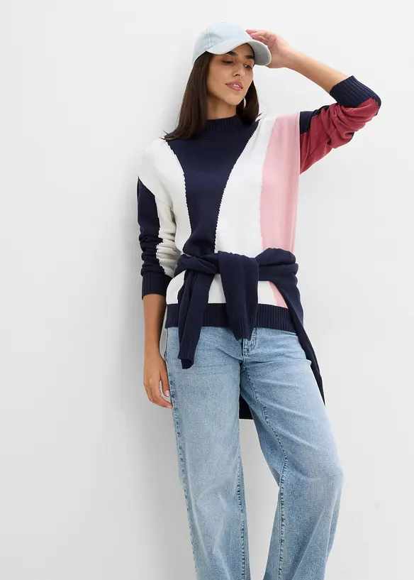 Pull en coton m&eacute;lang&eacute;, bonprix