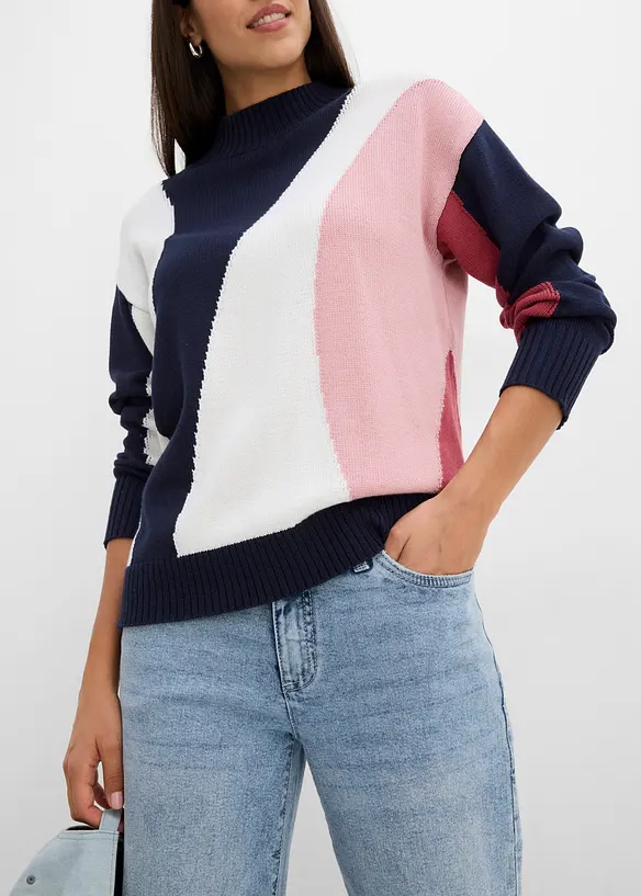 Pull en coton m&eacute;lang&eacute;, bonprix