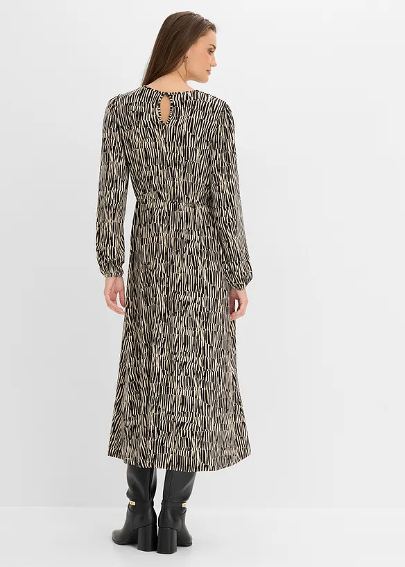 Jerseykleid aus flie&szlig;ender Viskose, bonprix