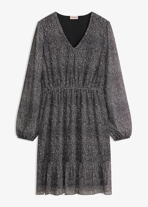 Jerseykleid aus feinem Mesh, bonprix