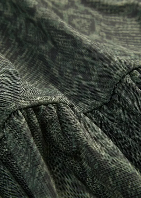 Jerseykleid aus feinem Mesh, bonprix