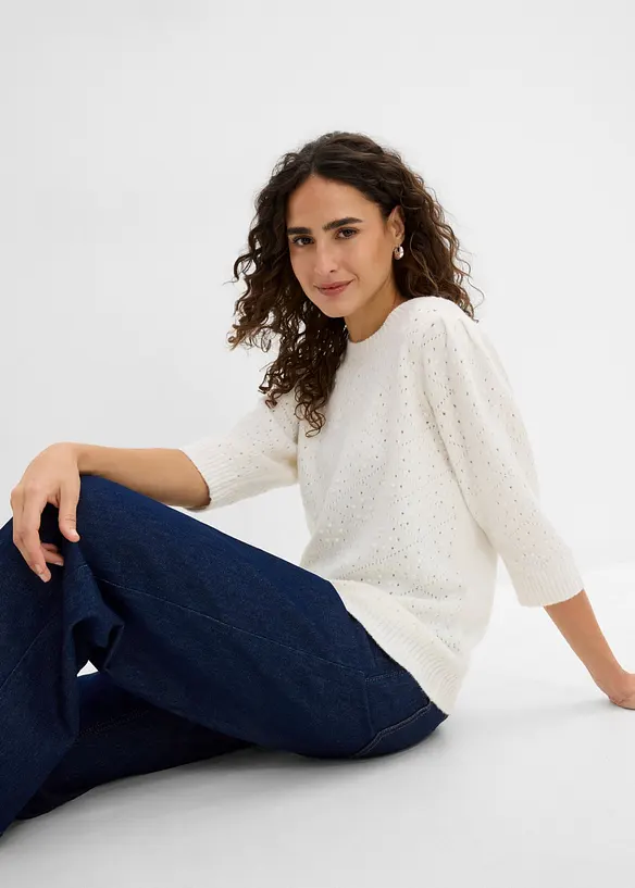 Pull ajour&eacute;, bonprix