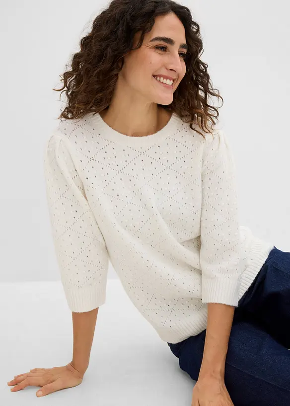 Pull ajour&eacute;, bonprix