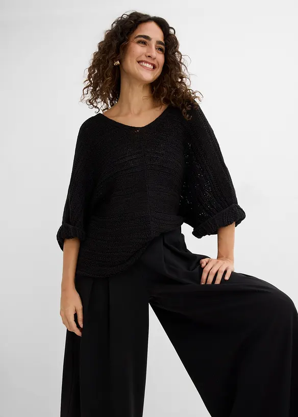 Pantalon &agrave; taille &eacute;lastiqu&eacute;e, bonprix