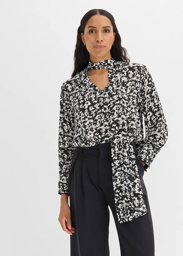 Bluse mit Bindeschal, bonprix