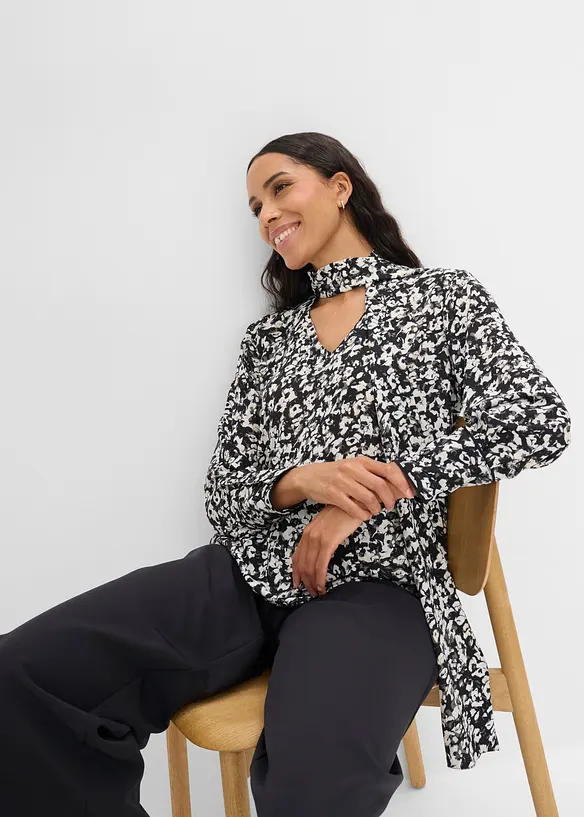 Bluse mit Bindeschal, bonprix