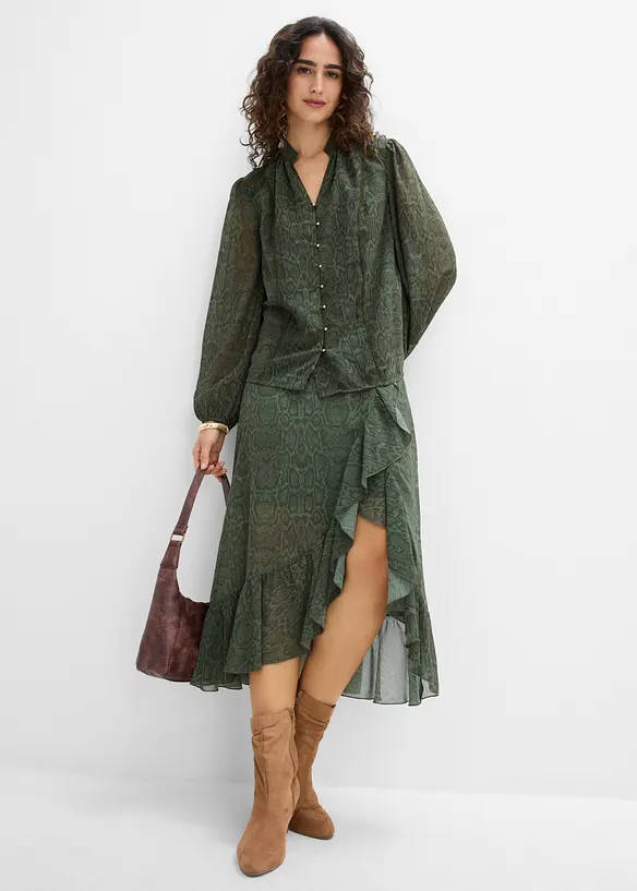Bluse mit Spitzenverzierung, bonprix