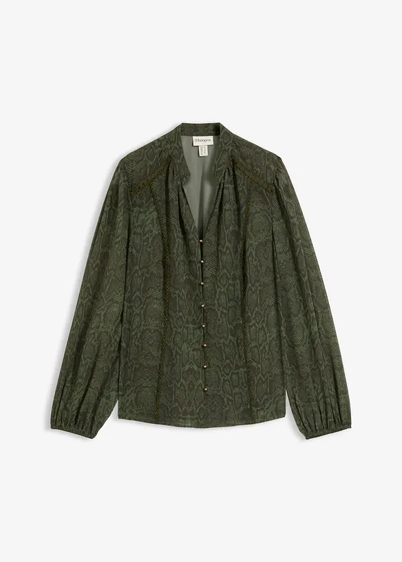 Bluse mit Spitzenverzierung, bonprix