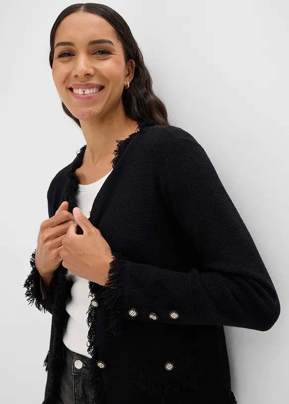 Strickjacke aus Boucl&eacute;, bonprix