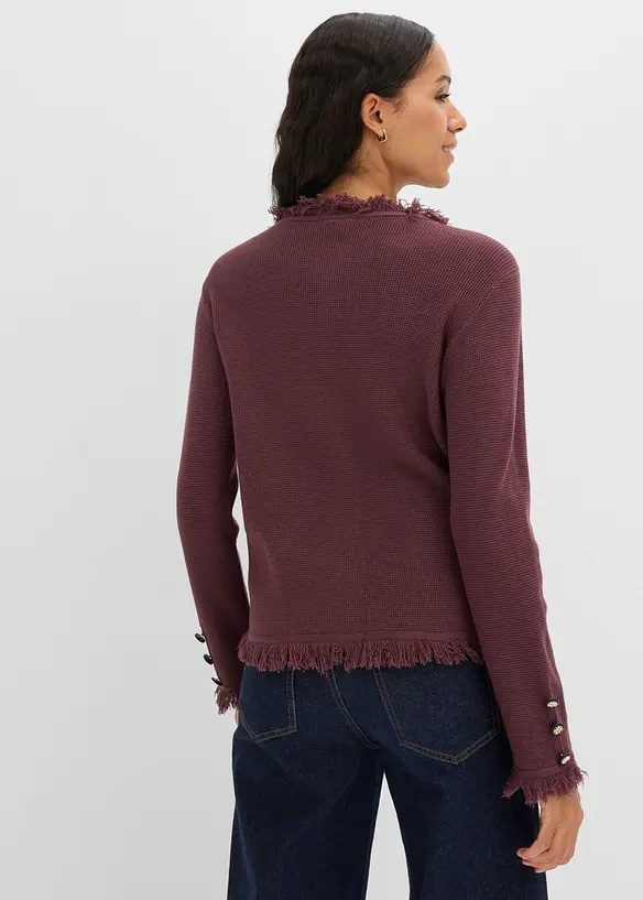 Gilet en maille bouclette, bonprix