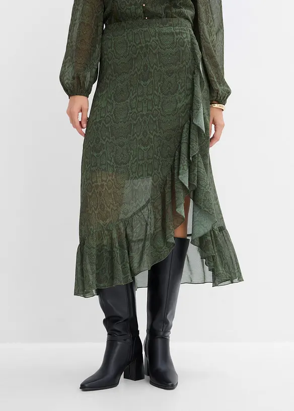Chiffon-Rock in Wickeloptik, bonprix