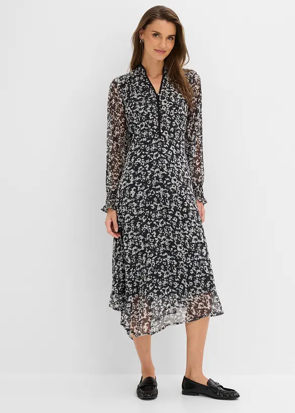 Midikleid mit asymmetrischem Saum, bonprix