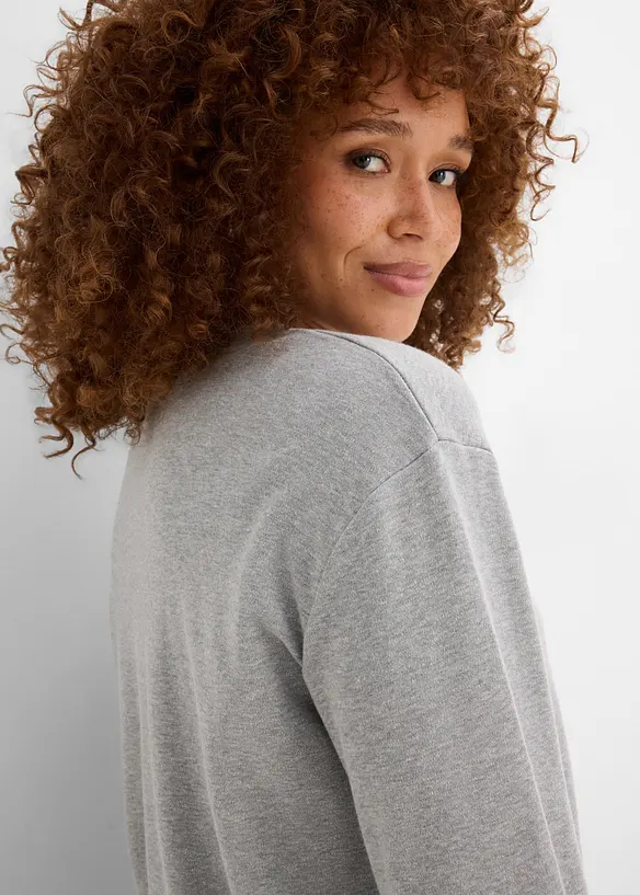 Langarmshirt mit schwerer Baumwolle, bonprix