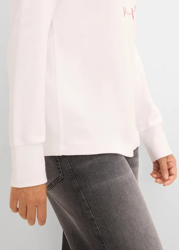 Langarmshirt mit schwerer Baumwolle, bonprix
