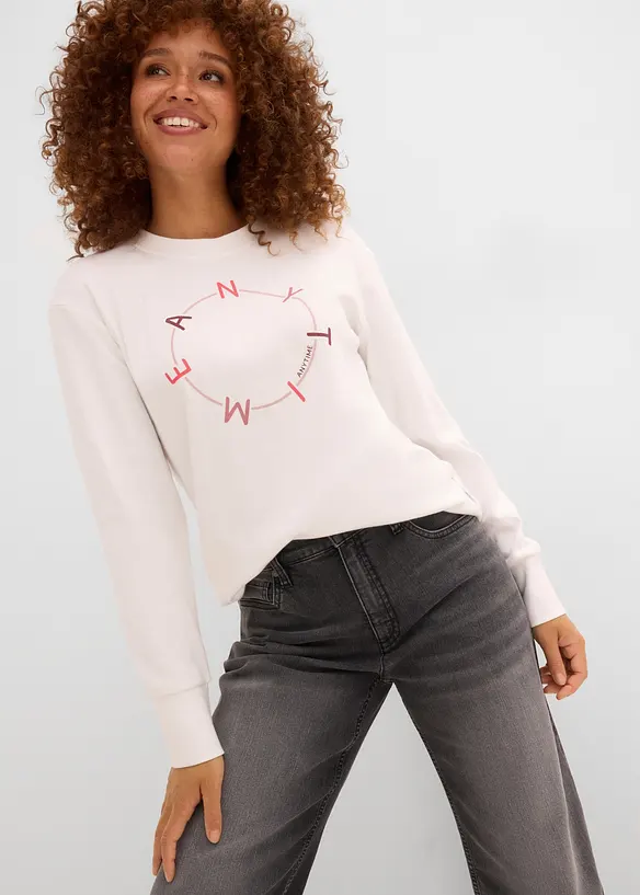 Langarmshirt mit schwerer Baumwolle, bonprix