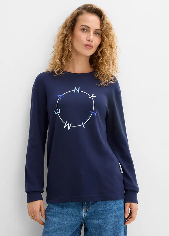 Langarmshirt mit schwerer Baumwolle, bonprix