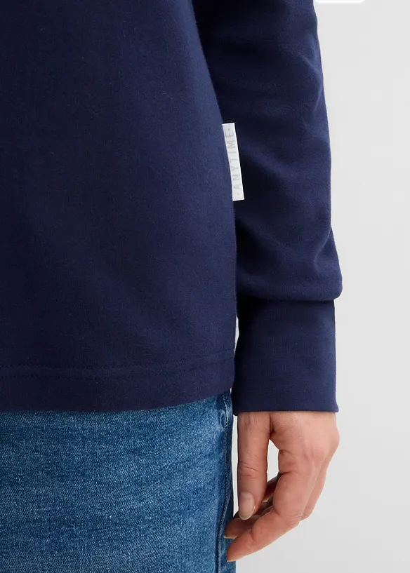 Langarmshirt mit schwerer Baumwolle, bonprix
