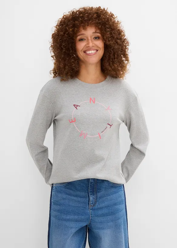 Langarmshirt mit schwerer Baumwolle, bonprix