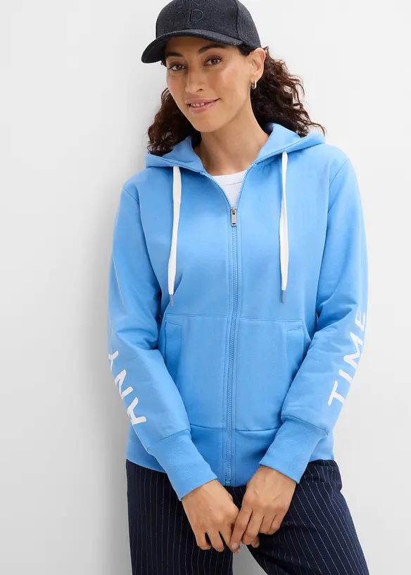 Sweat zipp&eacute; &agrave; capuche, bonprix