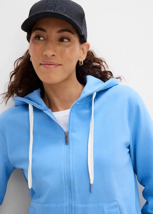 Sweat zipp&eacute; &agrave; capuche, bonprix