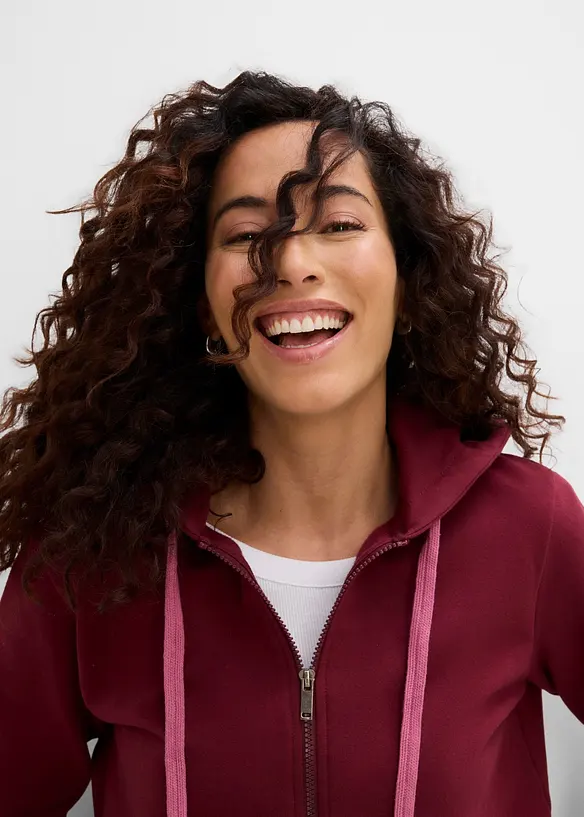 Sweat zipp&eacute; &agrave; capuche, bonprix