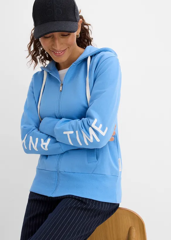 Sweat zipp&eacute; &agrave; capuche, bonprix