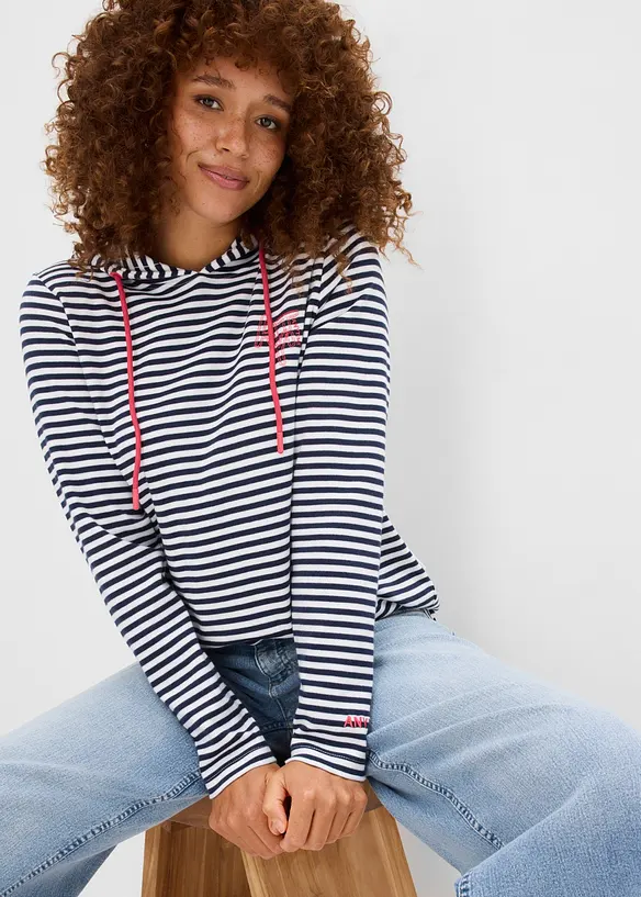 Interlock-Hoodie mit Bio-Baumwolle, bonprix