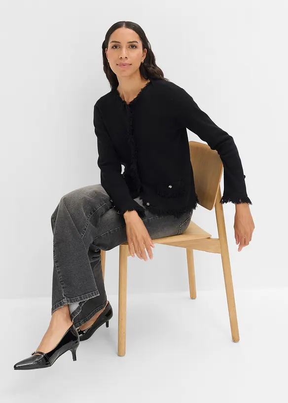 Strickjacke aus Boucl&eacute;, bonprix