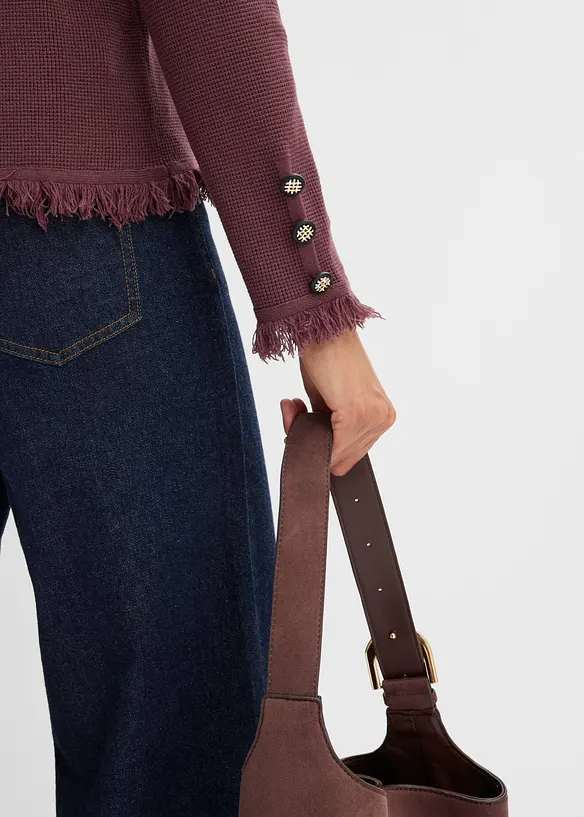 Gilet en maille bouclette, bonprix