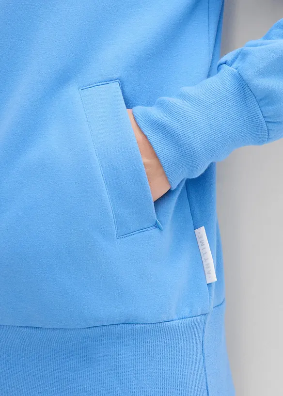 Sweat zipp&eacute; en coton extensible, bonprix
