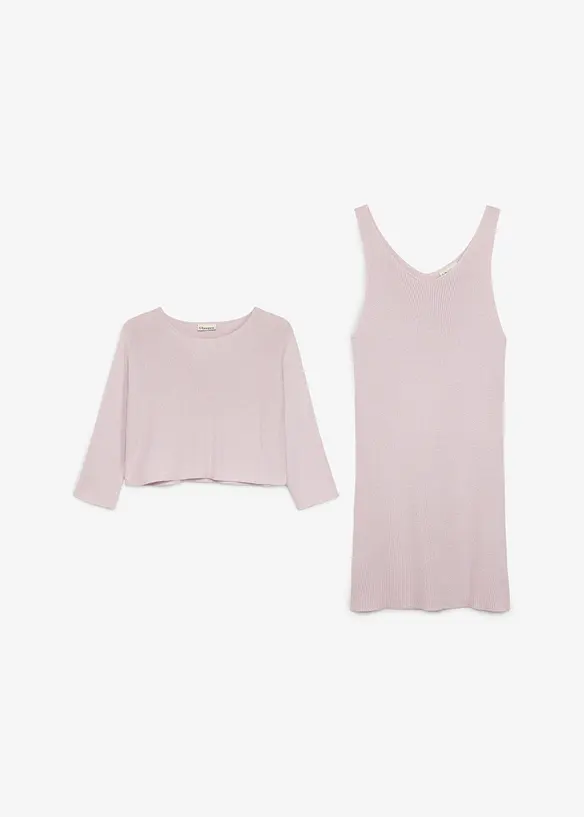 Robe et pull en maille (ens. 2 pces), bonprix