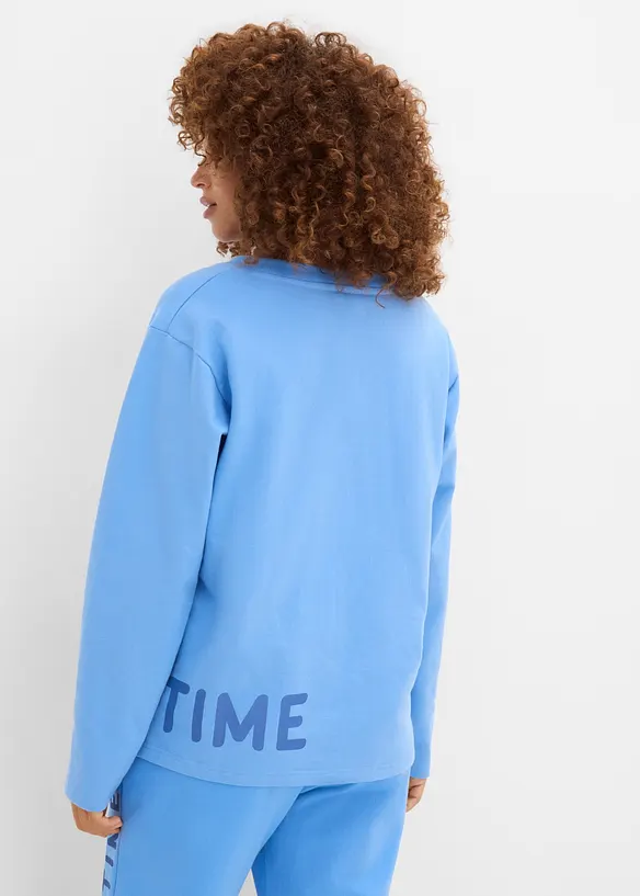 Sweat-shirt en coton extensible, bonprix