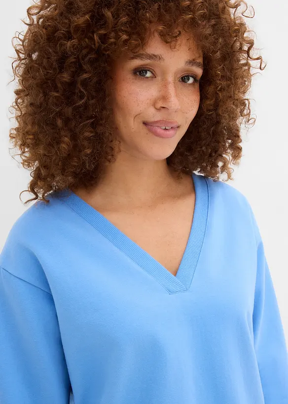 Sweat-shirt en coton extensible, bonprix