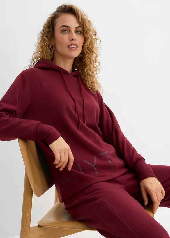 Sweat &agrave; capuche en coton extensible, bonprix