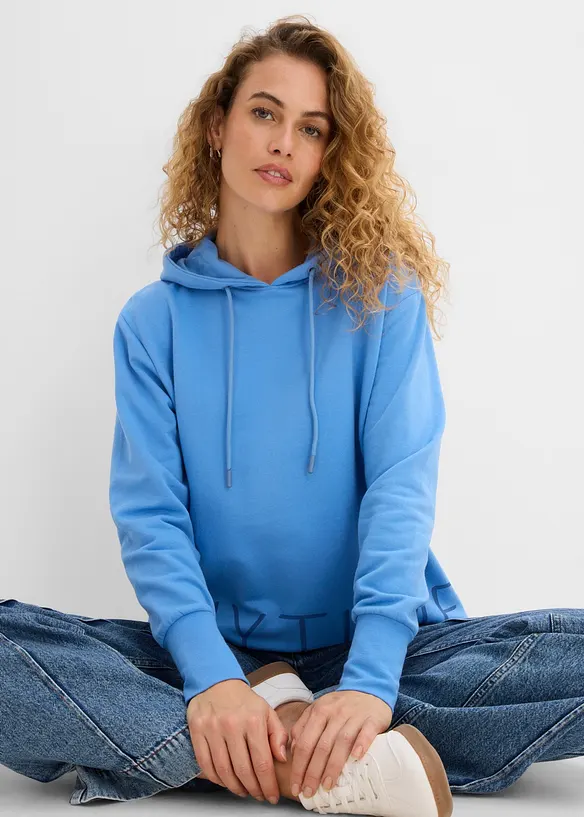 Sweat &agrave; capuche en coton extensible, bonprix