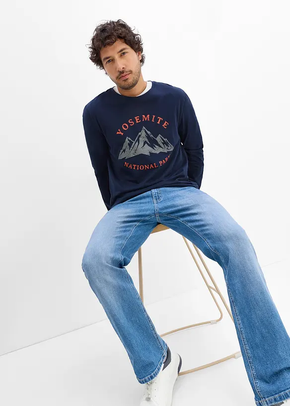 T-shirt manches longues 100% coton, bonprix