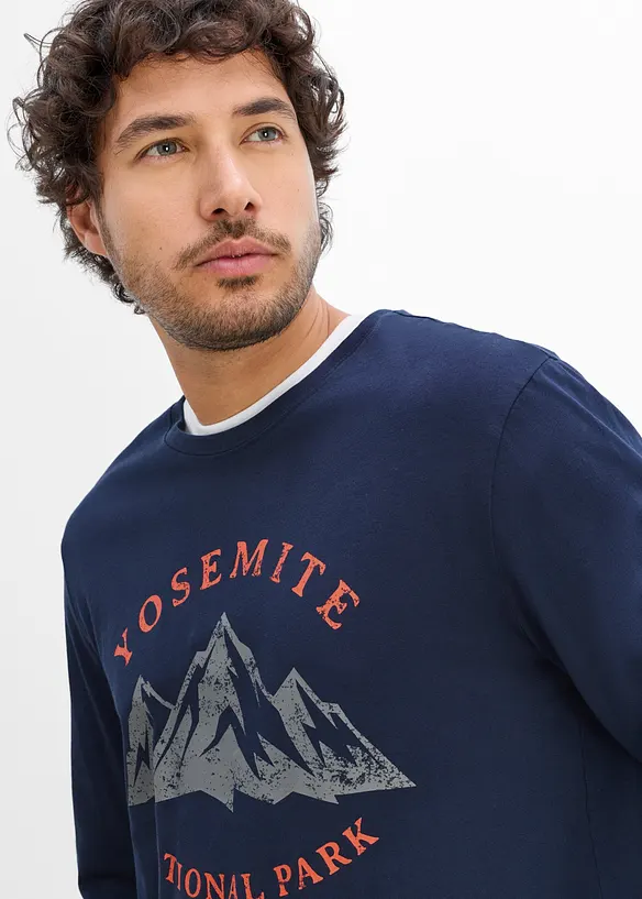 T-shirt manches longues 100% coton, bonprix